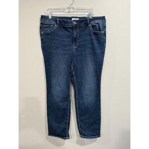 Maurices Straight Jeans Women's 16S Blue Denim Stretch Mid-Rise Mid-Fit Classic